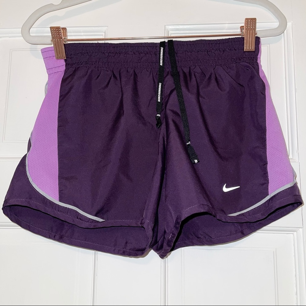 Nike dri-fit gym exercise running purple short shorts size XS